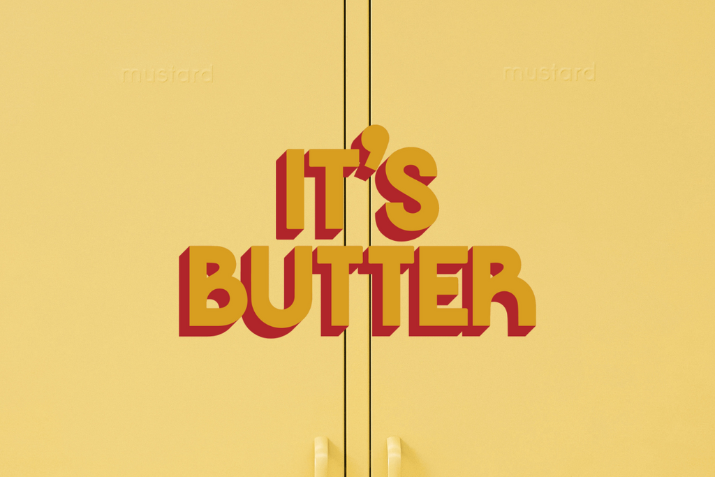 A close up of a Butter locker with graphic text reading 'IT'S BUTTER'